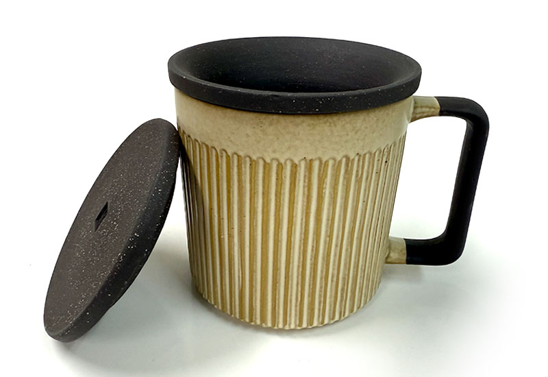 直紋泡茶杯550ml-窯變釉